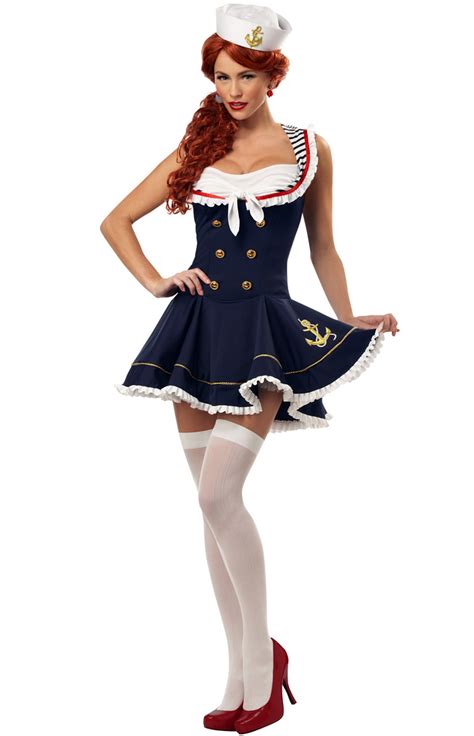 Provocative nautical witch outfit